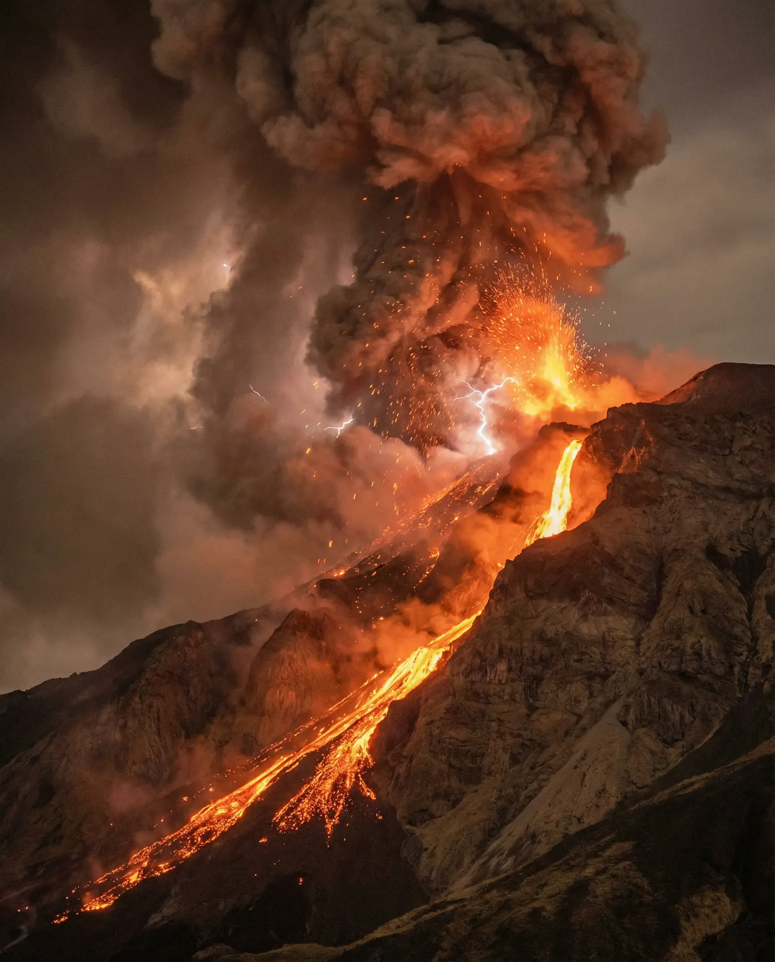 火山喷发壮观场景 - 御梦子 自然奇观